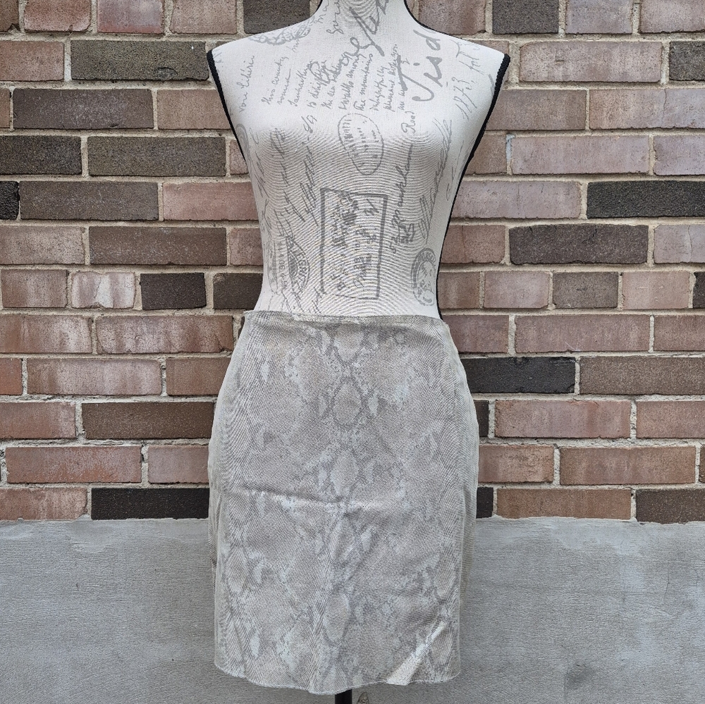 Danier Leather Suede Snakeskin Skirt